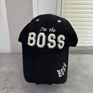 I'm the‎ Boss Embroidered Black Baseball Cap Hat Dad Hat Adjustable Men